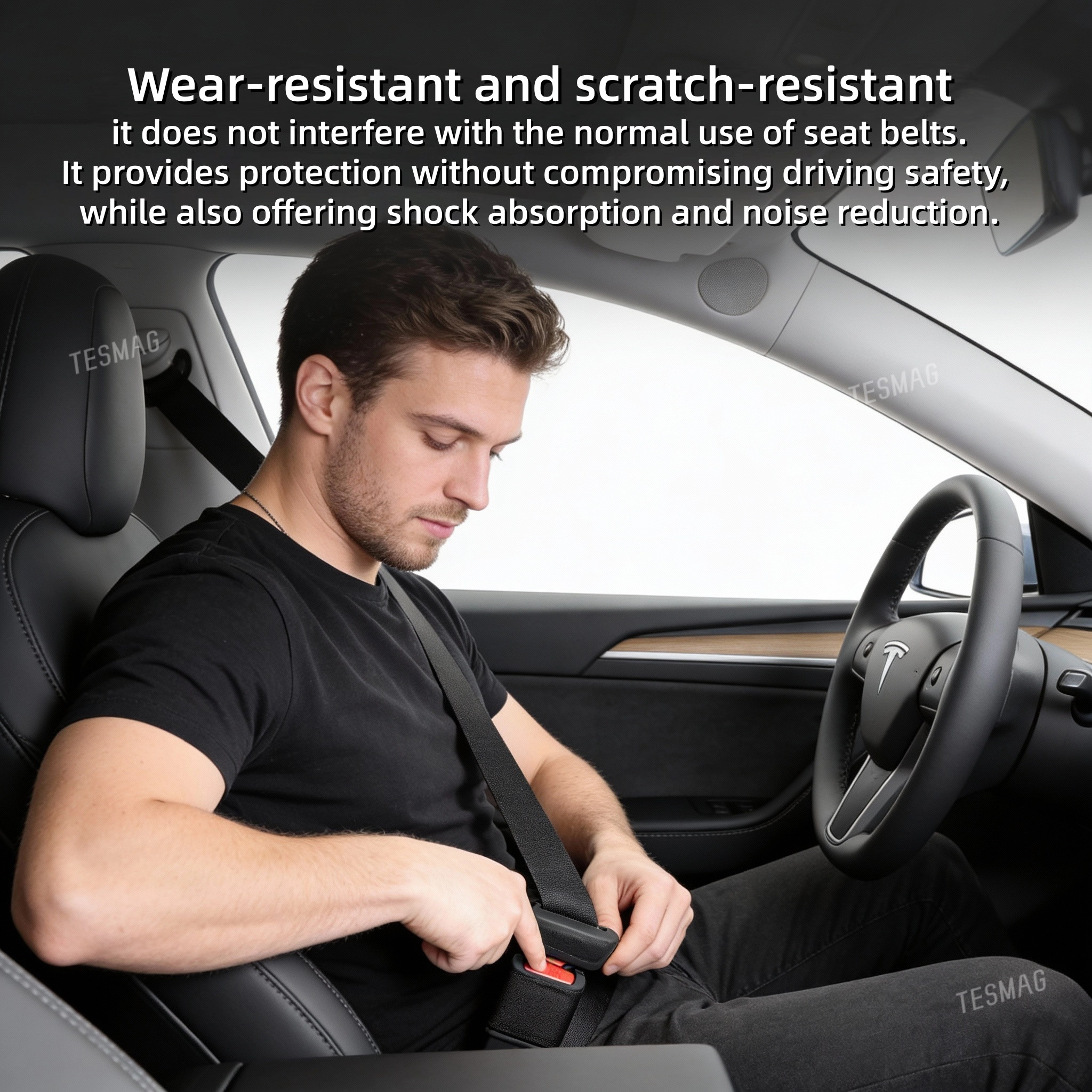 Car SeatBelt Buckle Button Protector Cover for Tesla Model Y Juniper /Model 3 Highland