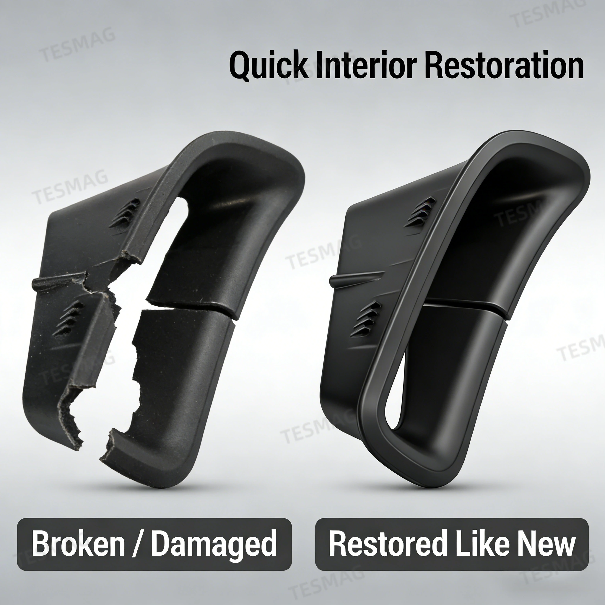 Seat Belt Decorative Cover Interior Panel C-pillar Bezel for Tesla Model Y (1494612-00-C 1494613-00-C)