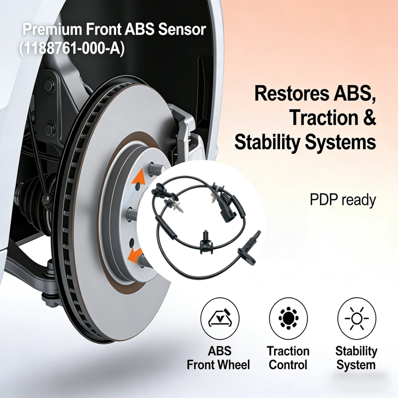 Front ABS Wheel Speed Sensor for Tesla Model 3 2017-2023 (1188761-00-A)