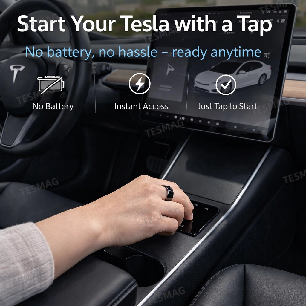 Tesla Smart Ring Key – NFC Keyless Ceramic Key for Model 3 / Highland & Model Y