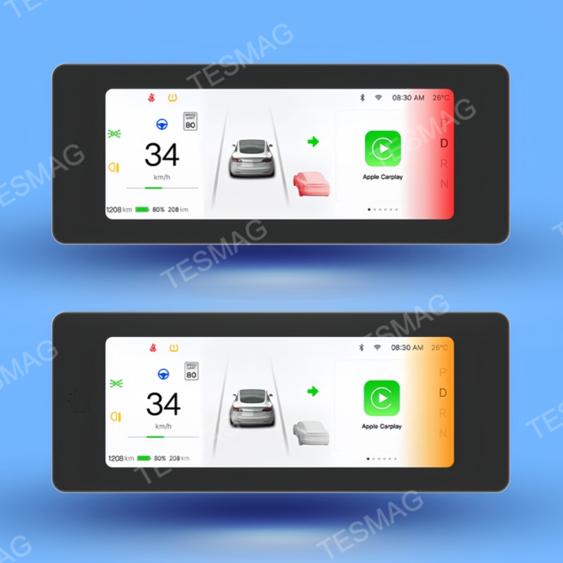 8.9-inch one-piece instrument screen with ambient lighting for the Tesla Model 3 Highland/Model Y Juniper