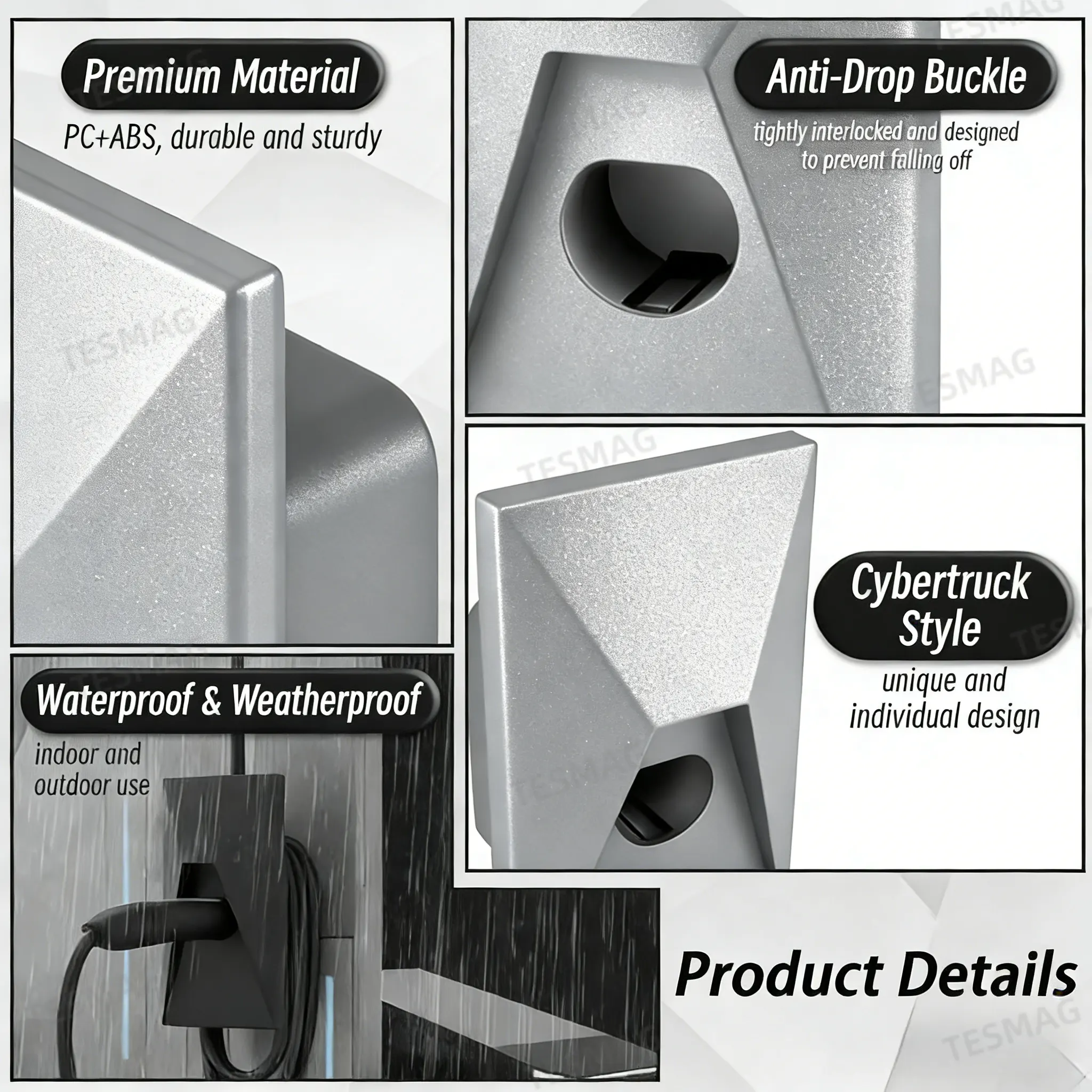 Charging Cable Holder & Wall Mount Organizer for Tesla Model 3/Y/S/X