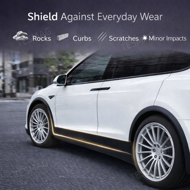 Left & Right Side Skirts / Rocker Panel Replacement for Tesla Model X (1035096 1035097)