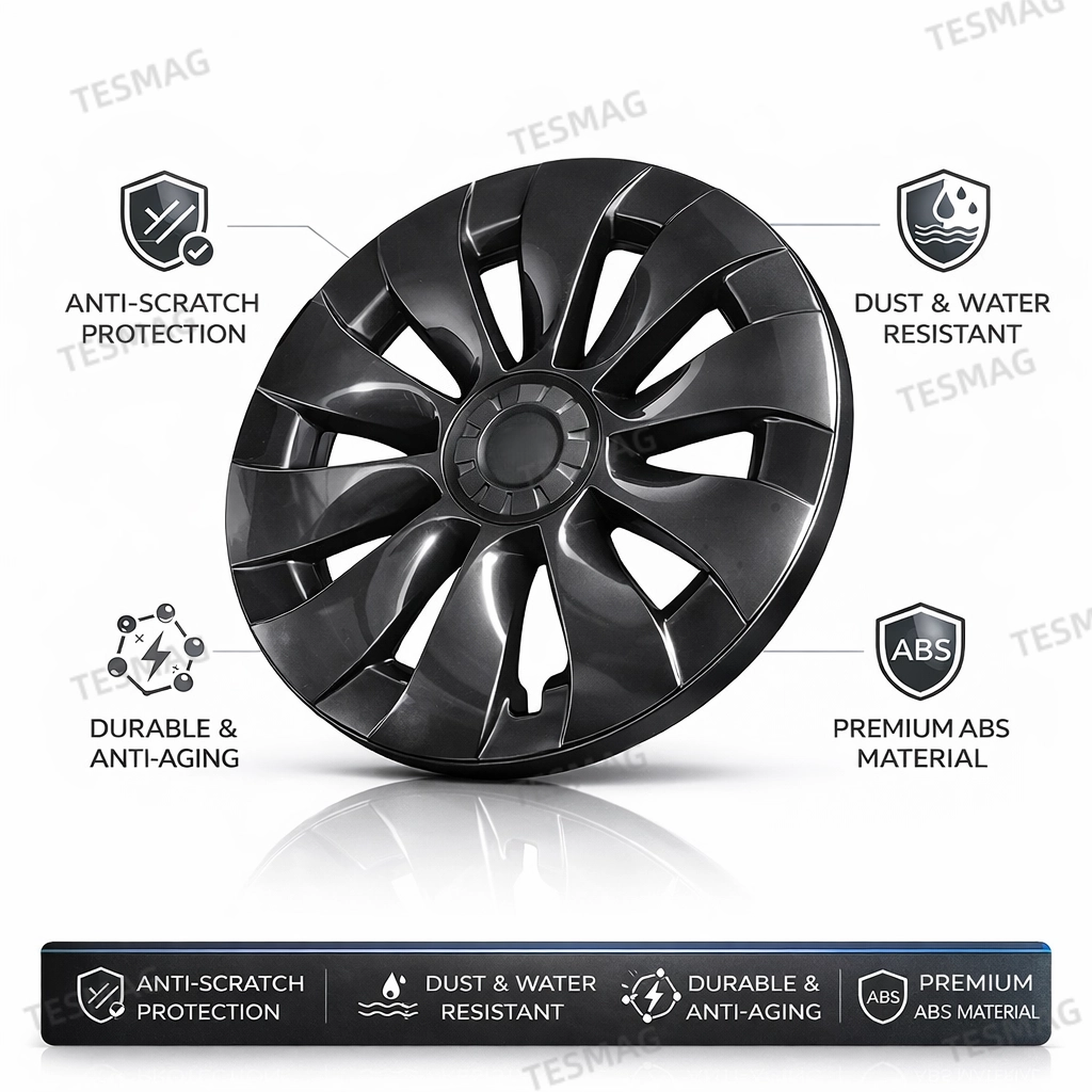 19″ Wheel Covers Hubcap Protector Kit for Tesla Model 3 – Rim Edge Guard 4pcs