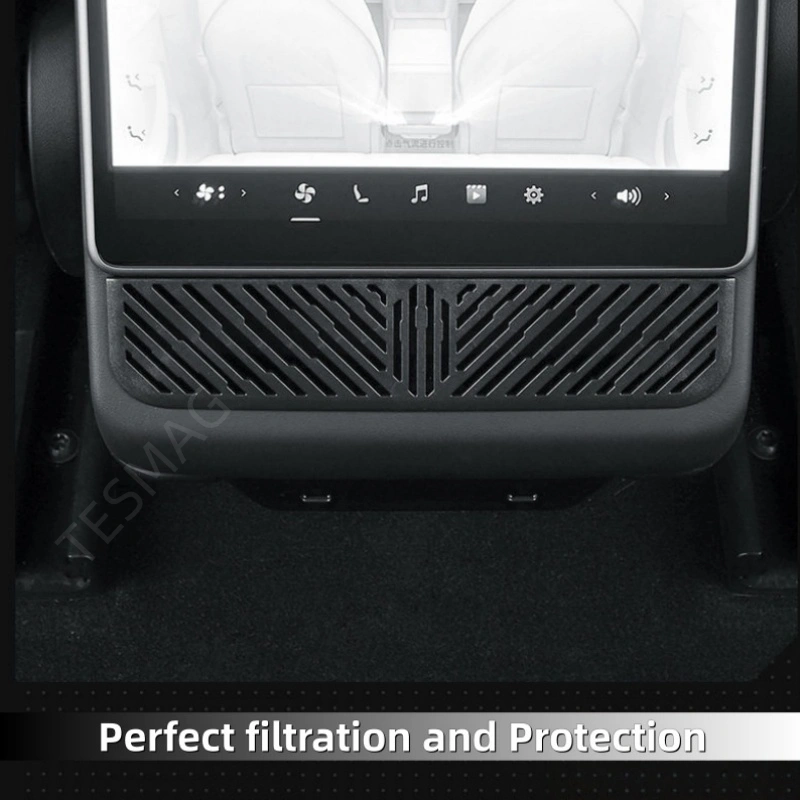 Air Vent Grille Cover Under Rear Center Console Screen for Tesla Model Y Highland 2026 - Clear Version