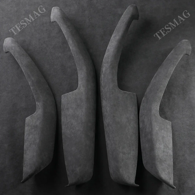 4PCS/Set Alcantara Door Armrest Covers for Tesla Model Y Juniper 2025+ Interior Trim Cover