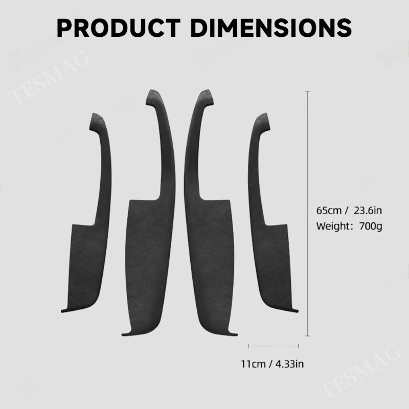 4PCS/Set Alcantara Door Armrest Covers for Tesla Model Y Juniper 2025+ Interior Trim Cover