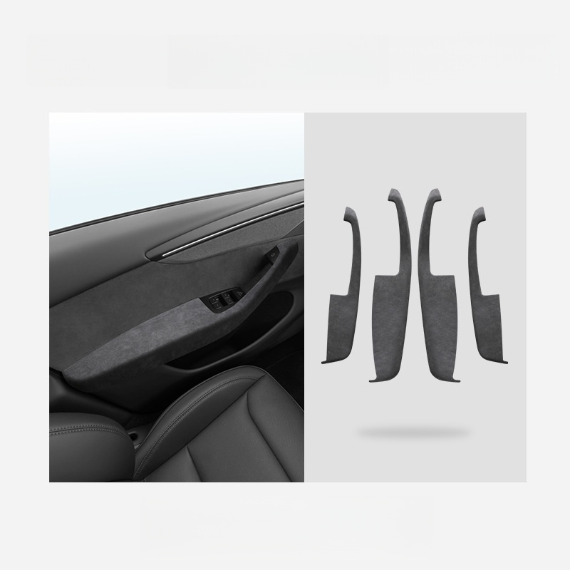 Alcantara Door Armrest Covers for Tesla Model Y Juniper 2025+ 