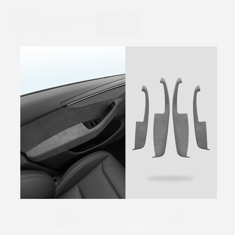 Alcantara Door Armrest Covers for Tesla Model Y Juniper 2025+ 