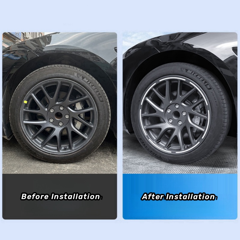 4Pcs Tesla Model 3 Highland 18-inch Reflective Rim Protector