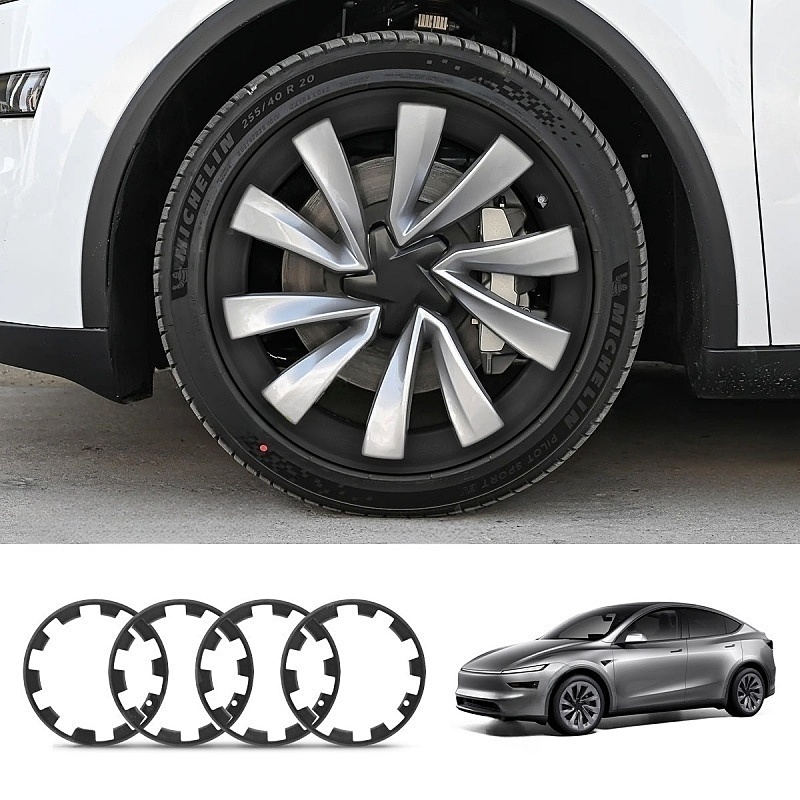 4Pcs Tesla Model Y Juniper 20’’  Helix 2.0 All-in-one Rim Protector