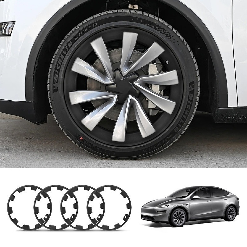 4Pcs Tesla Model Y Juniper 20’’ Helix 2.0 All-in-one Rim Protector