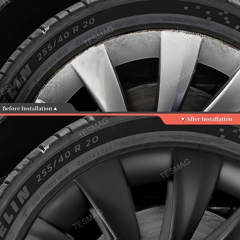 4Pcs Tesla Model Y Juniper 20’’  Helix 2.0 All-in-one Rim Protector