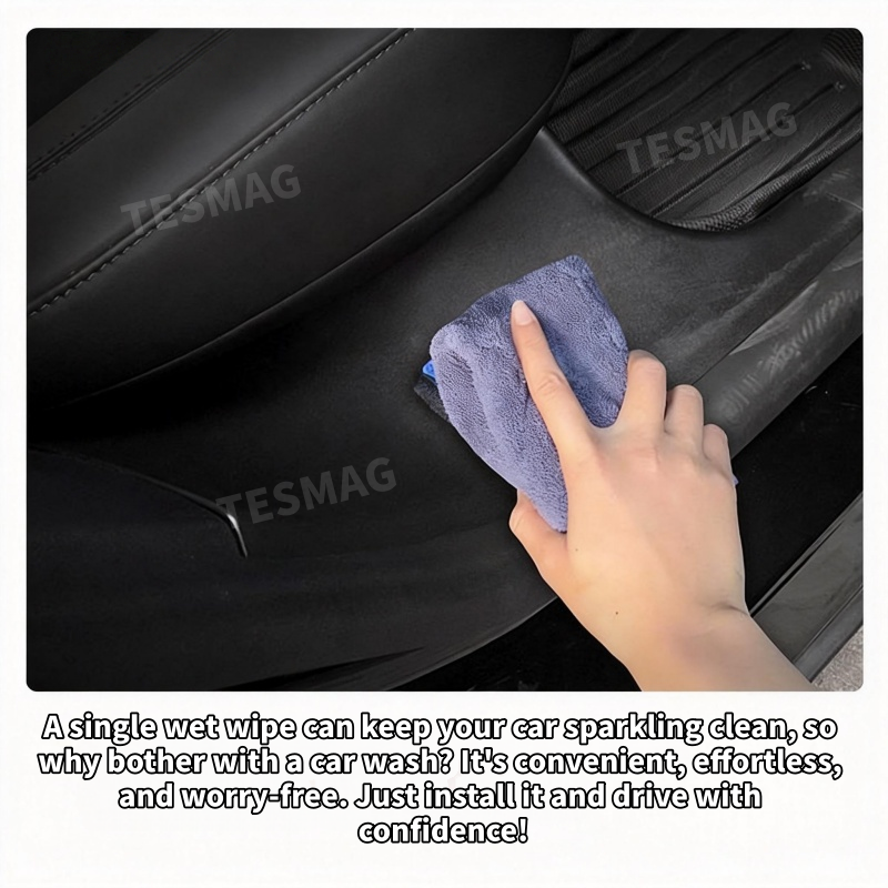 TPE Model S Door Sill Cover Rear Door Interior Protection 