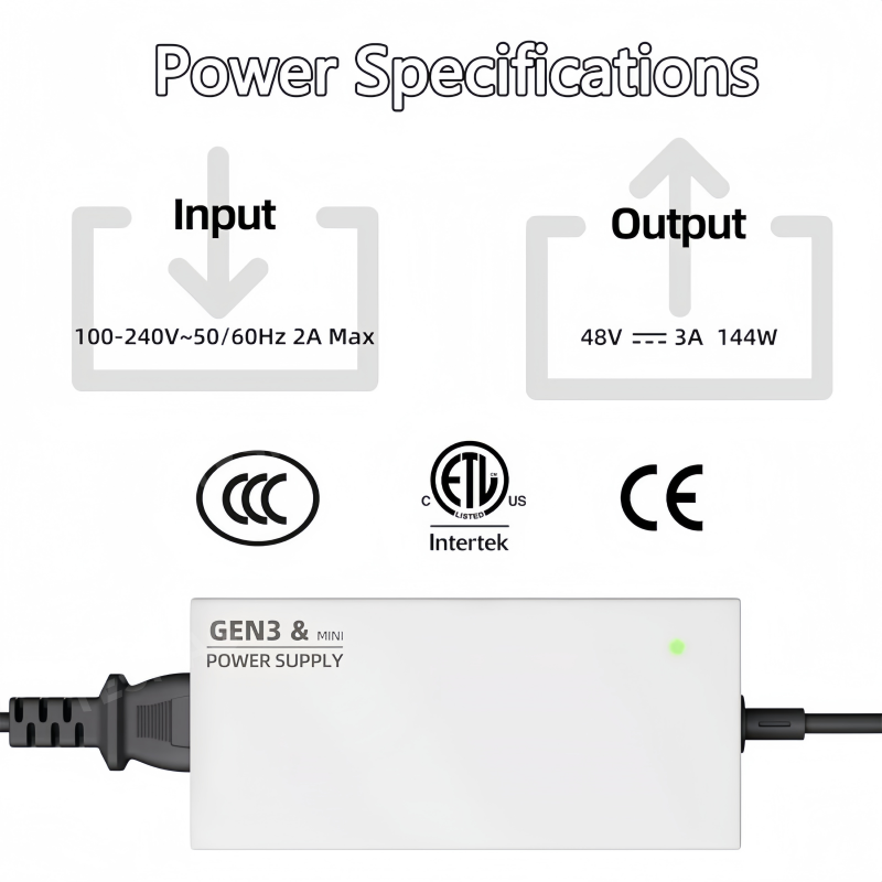 AC to DC Power Supply Adapter 100–240V for Starlink Gen 3 /Mini 