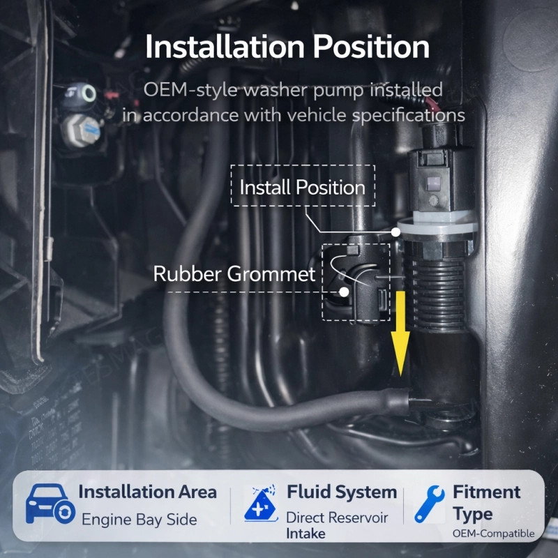 Windshield Washer Pump Replacement for Tesla Model S 2012-2025 (PUM812072)