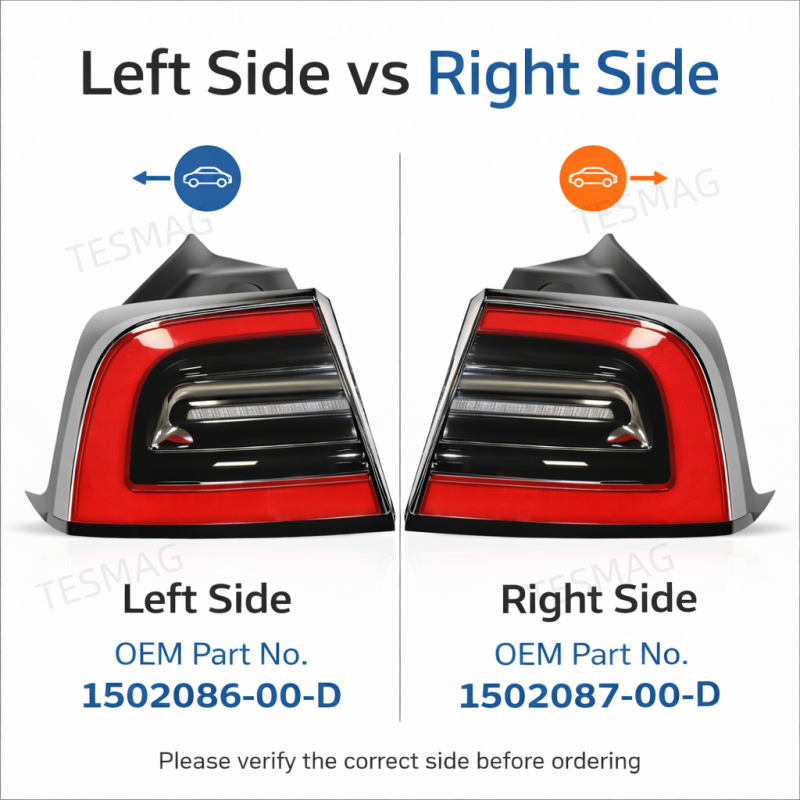 OEM-Style Outer Tail Light for Tesla Model 3 / Y 2021–2023 | 1502086-00-D 1502087-00-D