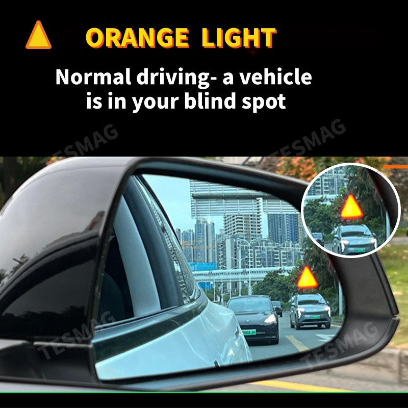 Side Rearview Tesla Blind Spot Mirror with BSD for Model 3 / Y