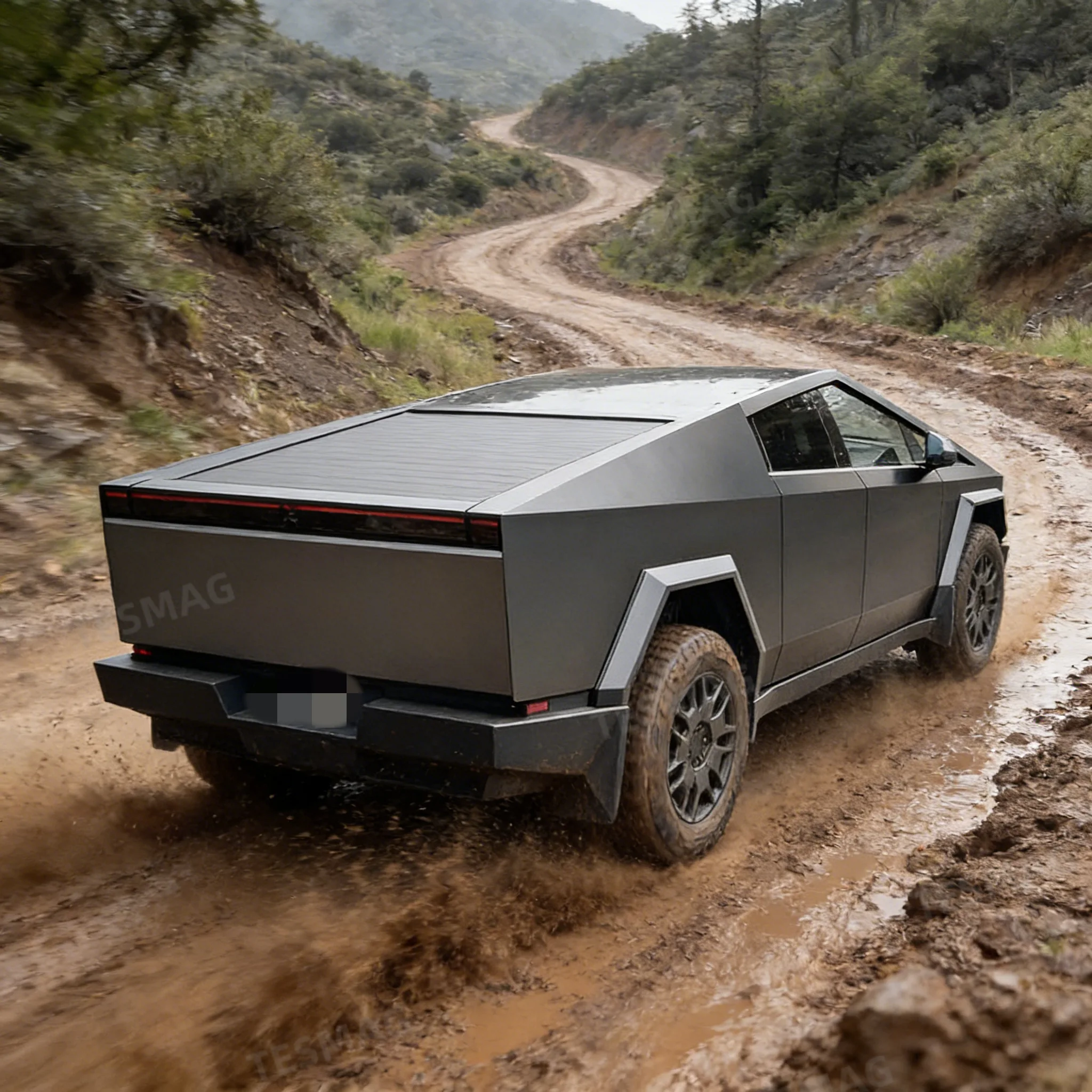 Premium TPE Mud Flaps for Tesla Cybertruck (2024+) – No-Drill Front & Rear Splash Guards