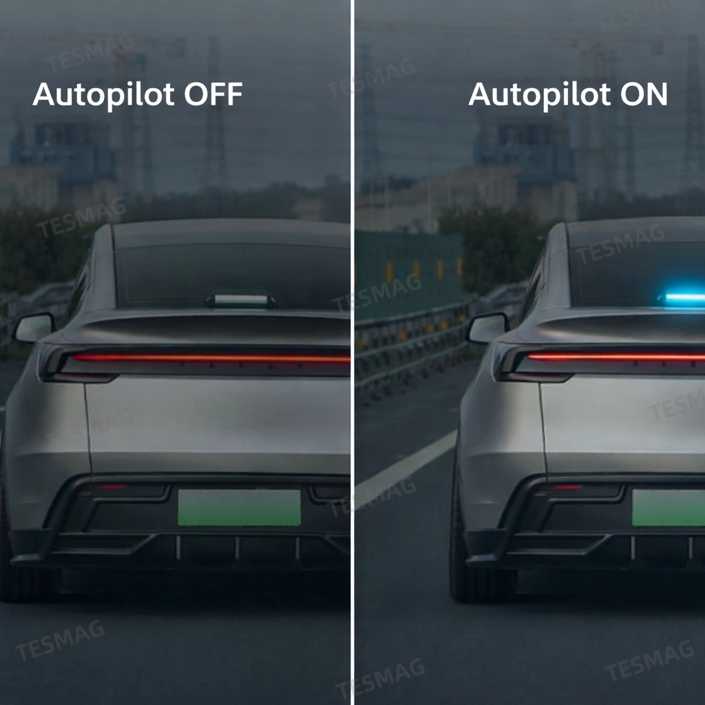 Rear Autopilot AP Blue LED Status Light for Tesla Model Y / Y Juniper