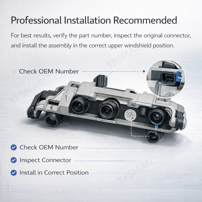 Front Windscreen Triple Camera for Tesla Model 3 2021 (1143746-01-D)