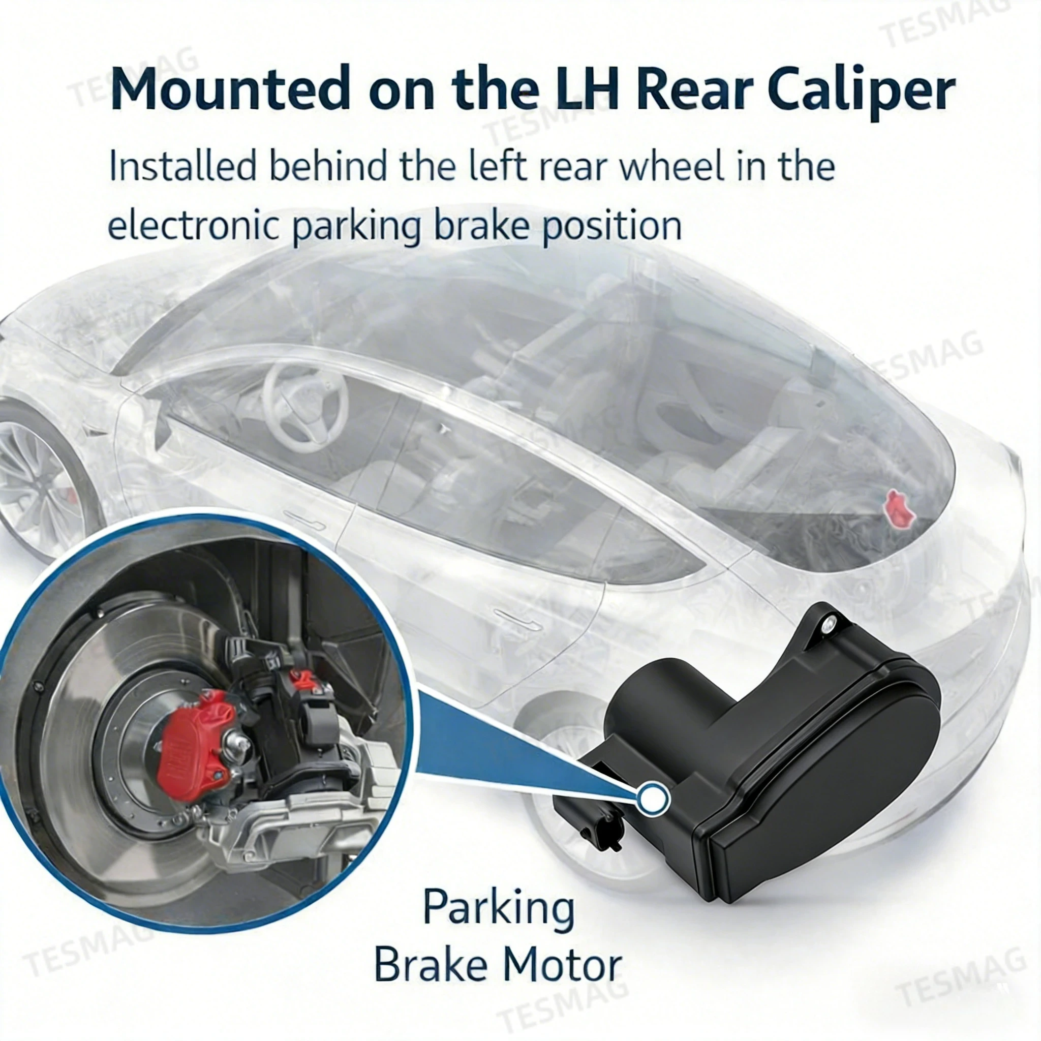 Rear Left Parking Brake Caliper Motor for Tesla Model 3 | OEM 104462300