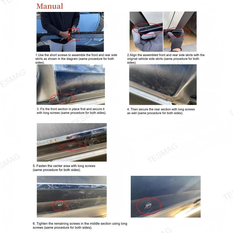 Anti-Scratch Side Skirt Cover Kit for Tesla Model 3 Highland