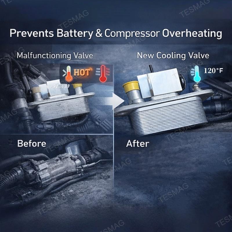 Battery Chiller & Heat Exchanger with TXV for Tesla Model S (2012-2016) 1007476-00-D