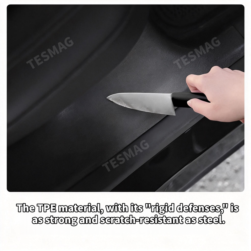TPE Model S Door Sill Cover Rear Door Interior Protection 