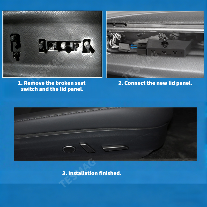 Power Seat Switch Front Seat Recliner Replacement for Tesla Model 3/ Y（1551854-01-A,51855-01-A）