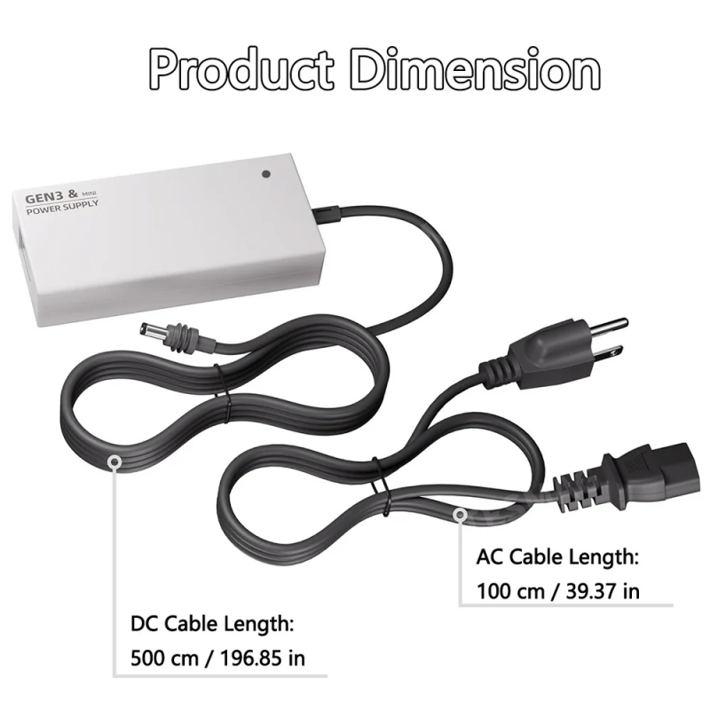 AC to DC Power Supply Adapter 100–240V for Starlink Gen 3 /Mini 