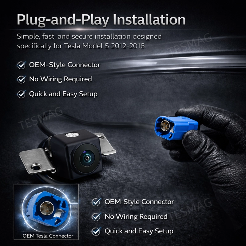 Rear Backup Camera Replacement for Tesla Model S 2012‑2018 (1006773‑00‑EAA)