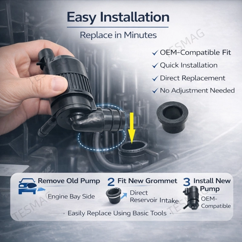 Windshield Washer Pump Replacement for Tesla Model S 2012-2025 (PUM812072)