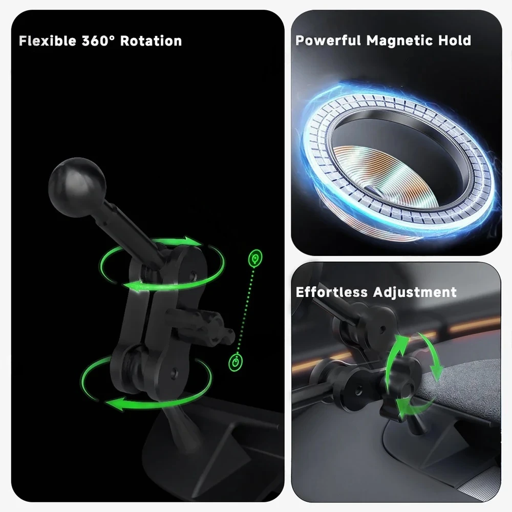 Model Y Juniper/3 Highland Adjustable Magnetic Left Dashboard Phone Holder