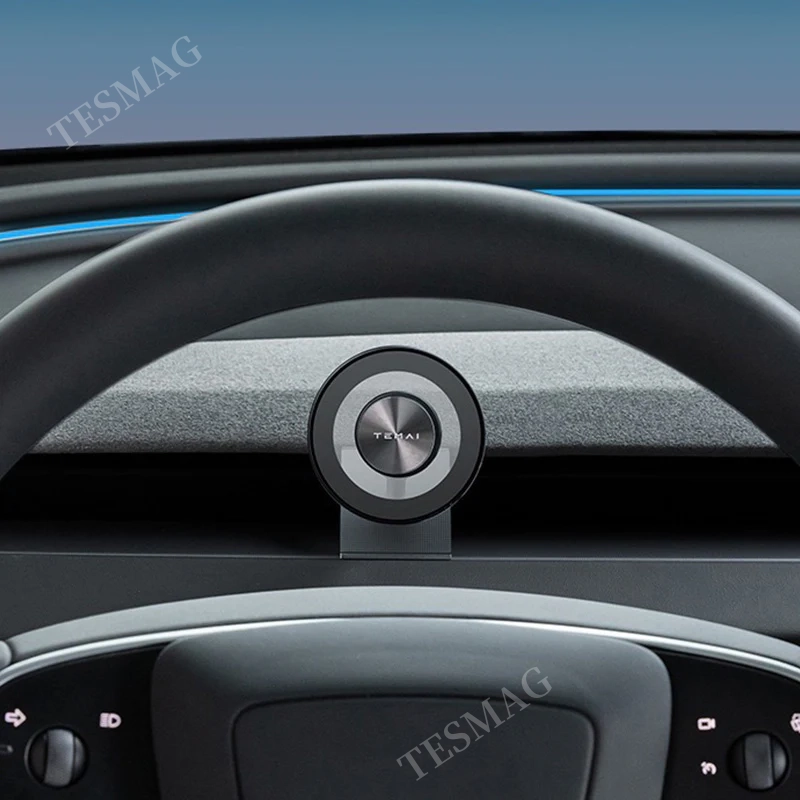 Phone Holder with Adjustable Magnetic Mount for Tesla Model Y Juniper/3 Highland