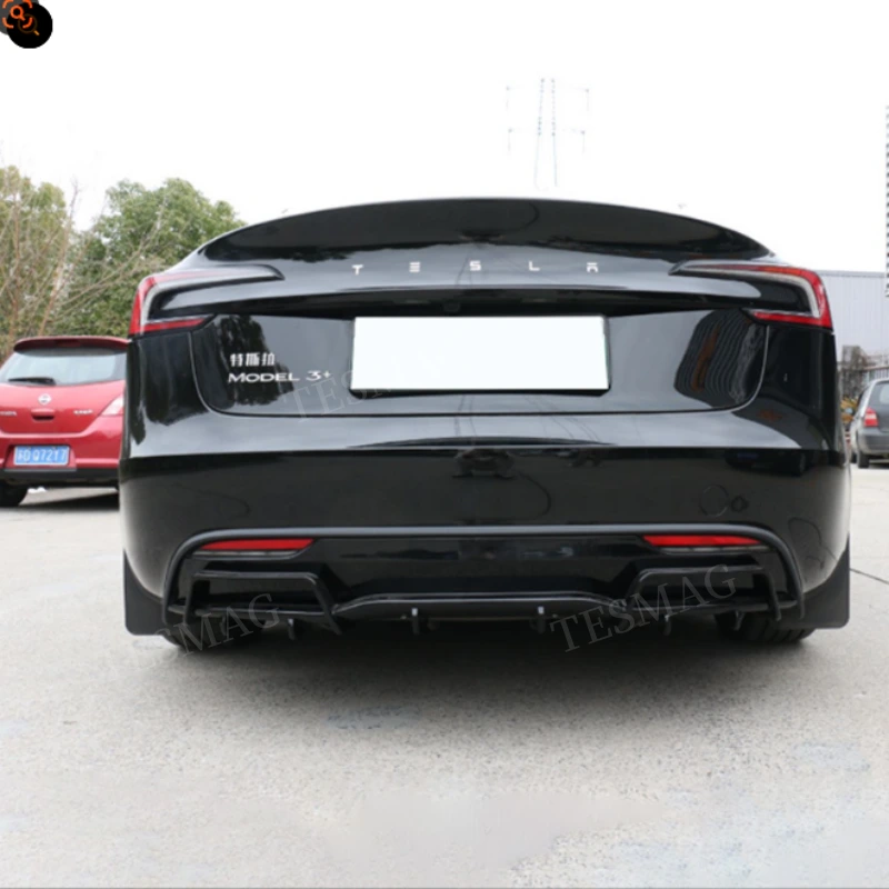 2024+ Tesla Model 3 Highland Rear Bumper Lip Diffuser ABS Body Kit Performance Styling Accessory