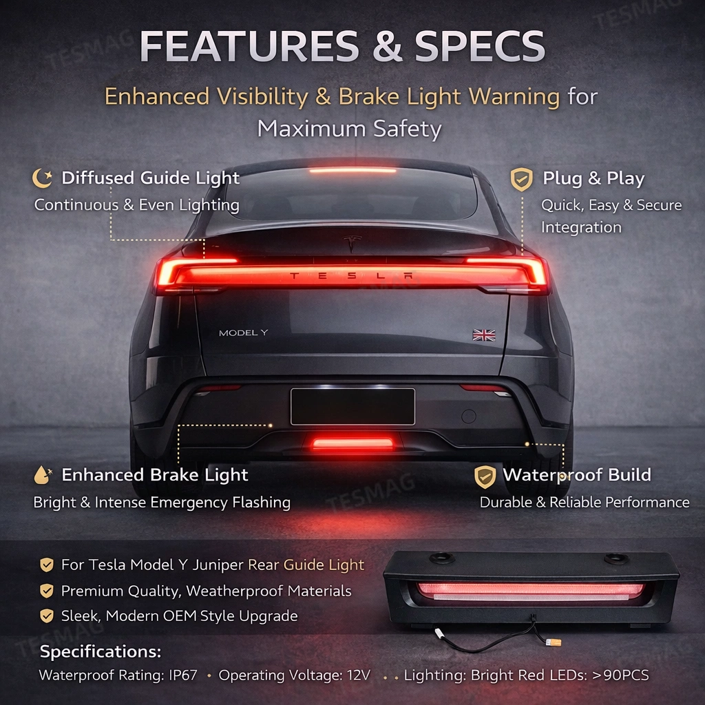 Tesla Model Y Juniper Rear Diffused Guide Light