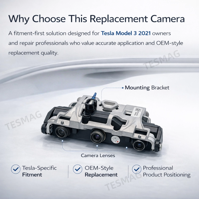 Front Windscreen Triple Camera for Tesla Model 3 2021 (1143746-01-D)