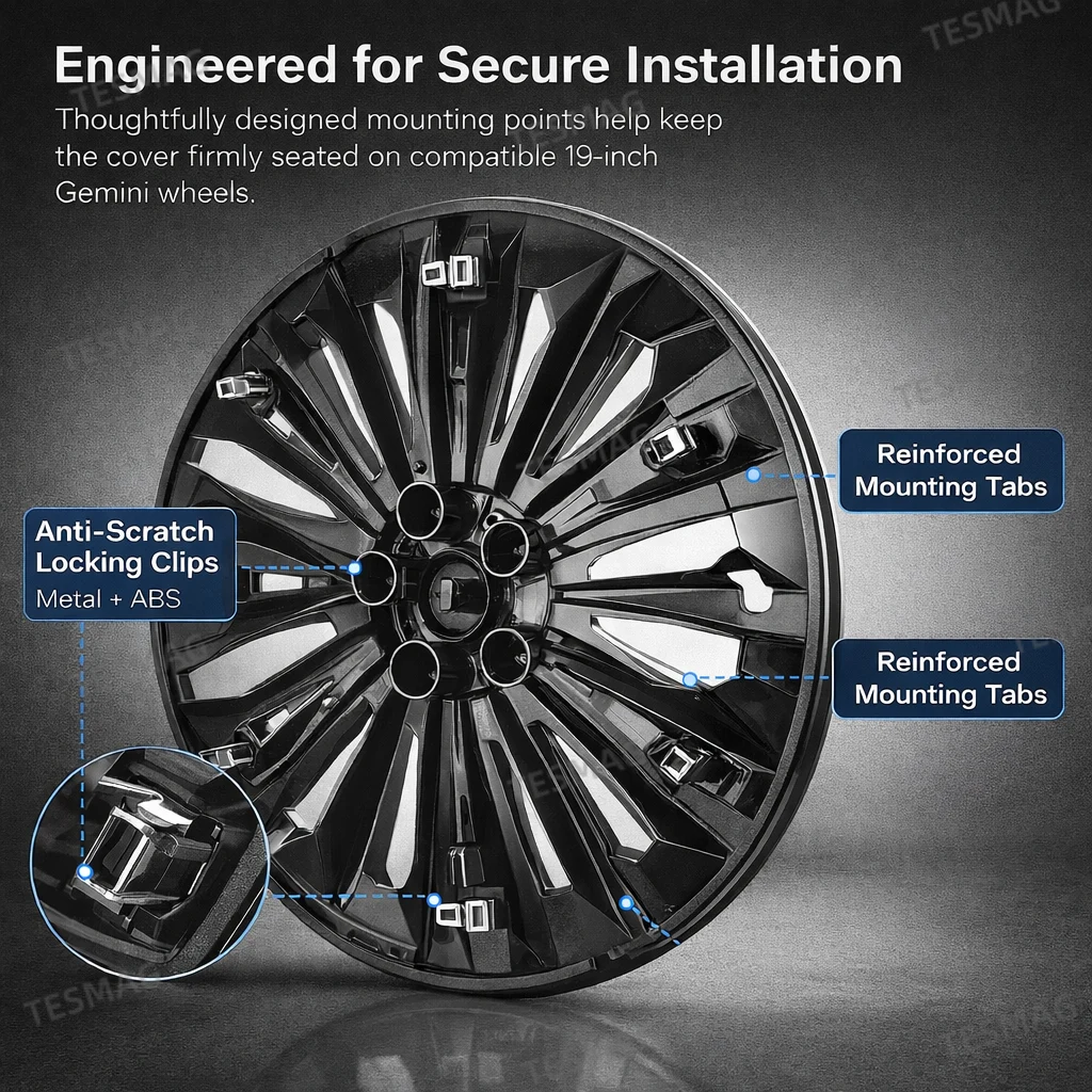 19" Wheel Covers for Tesla Model Y Wheels Rim Protectors (2020-2025.03)