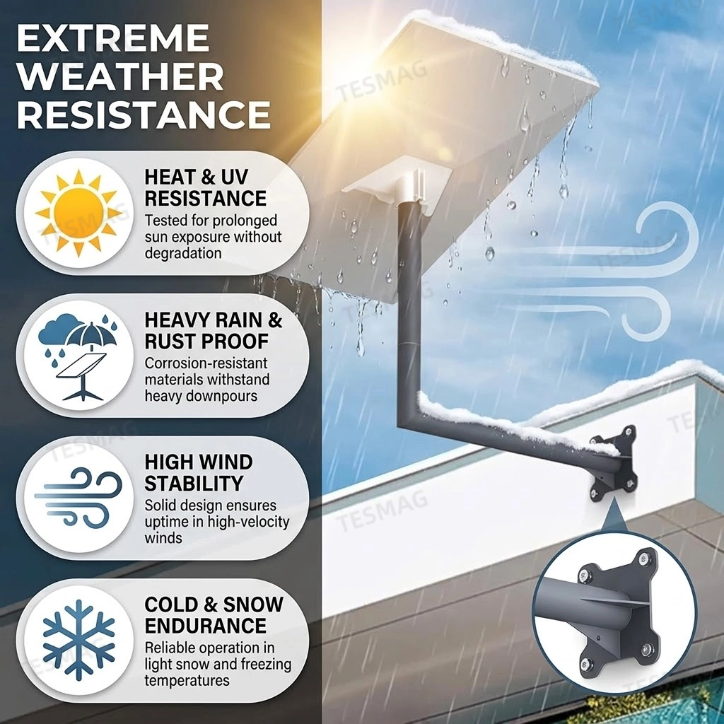 Starlink Gen3 Wall Mount Bracket – Heavy-Duty Outdoor L-Arm Satellite MountSta