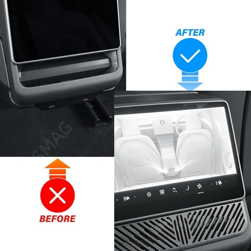 Air Vent Grille Cover Under Rear Center Console Screen for Tesla Model Y Highland 2026 - Clear Version