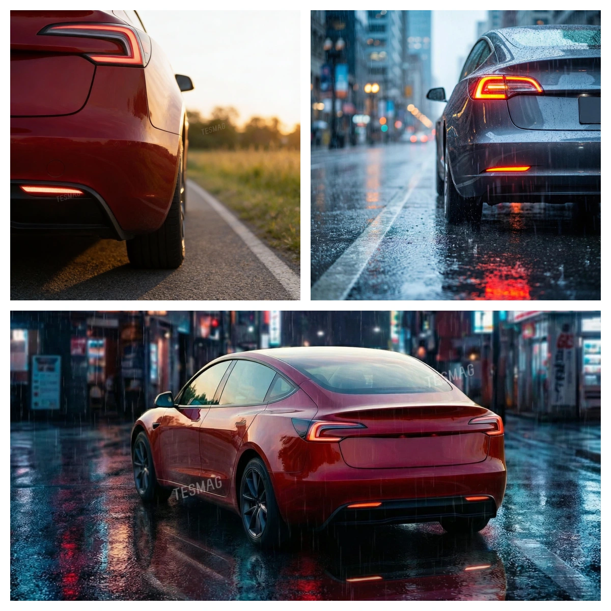 Rear Bumper LED Tail Fog Light Left/Right For Tesla Model 3 Highland 2024+ 1712513-00-D /1712514-00-D