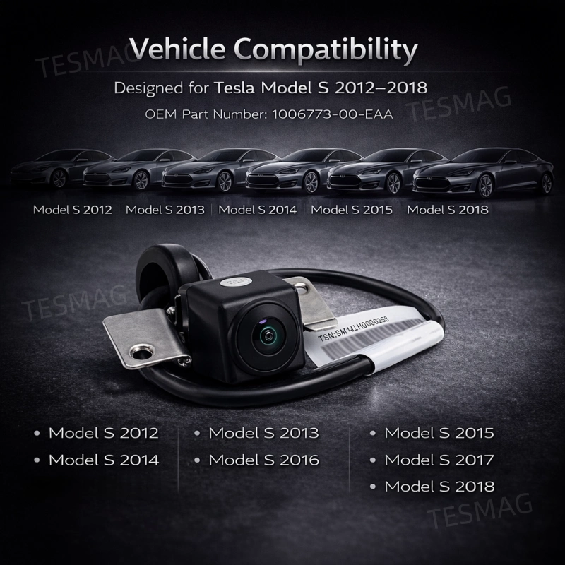 Rear Backup Camera Replacement for Tesla Model S 2012‑2018 (1006773‑00‑EAA)