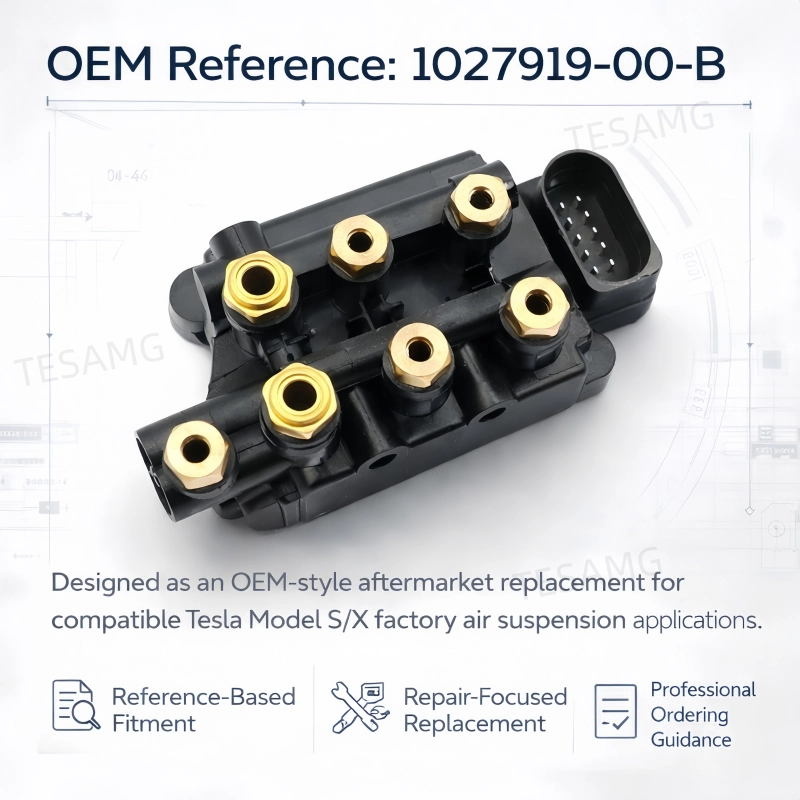 Air Suspension Valve Block Replacement for Tesla Model S/X 1027919-00-B