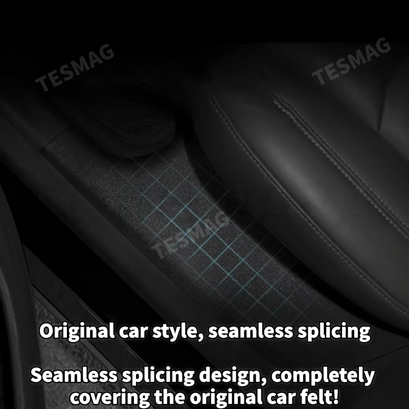 TPE Model S Door Sill Cover Rear Door Interior Protection 