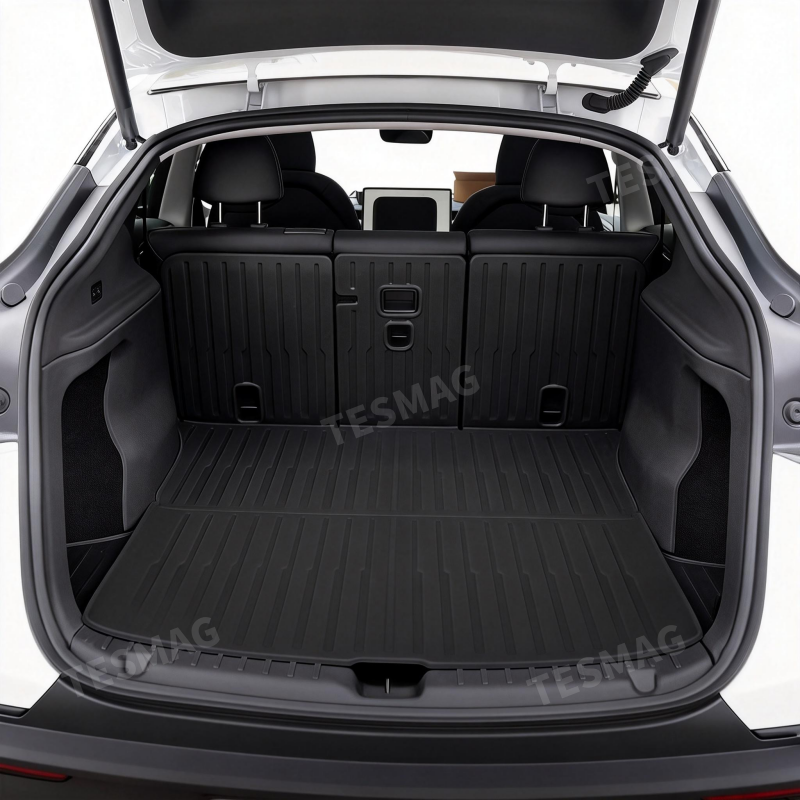 Custom TPE Rear Trunk Side Protection Covers for Tesla Model Y Juniper  Interior