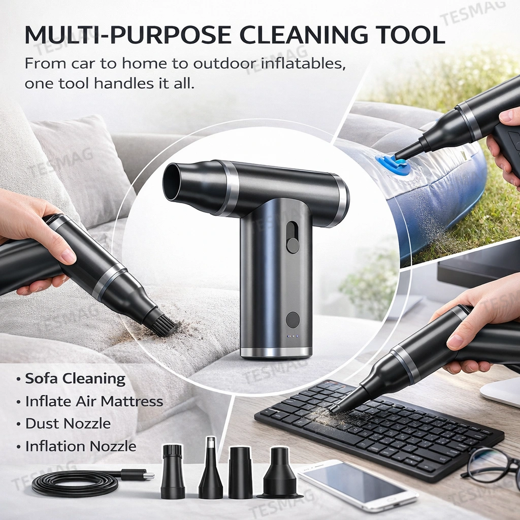 Rechargeable Handheld Electric Air Duster 125000 RPM Powerful Blower Brushless Motor