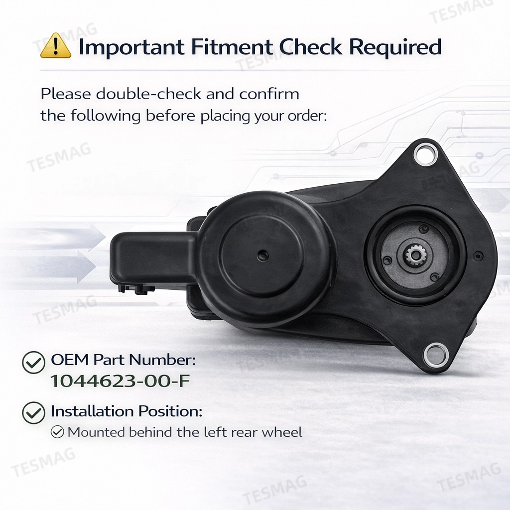 Rear Left Parking Brake Caliper Motor for Tesla Model 3 | OEM 104462300