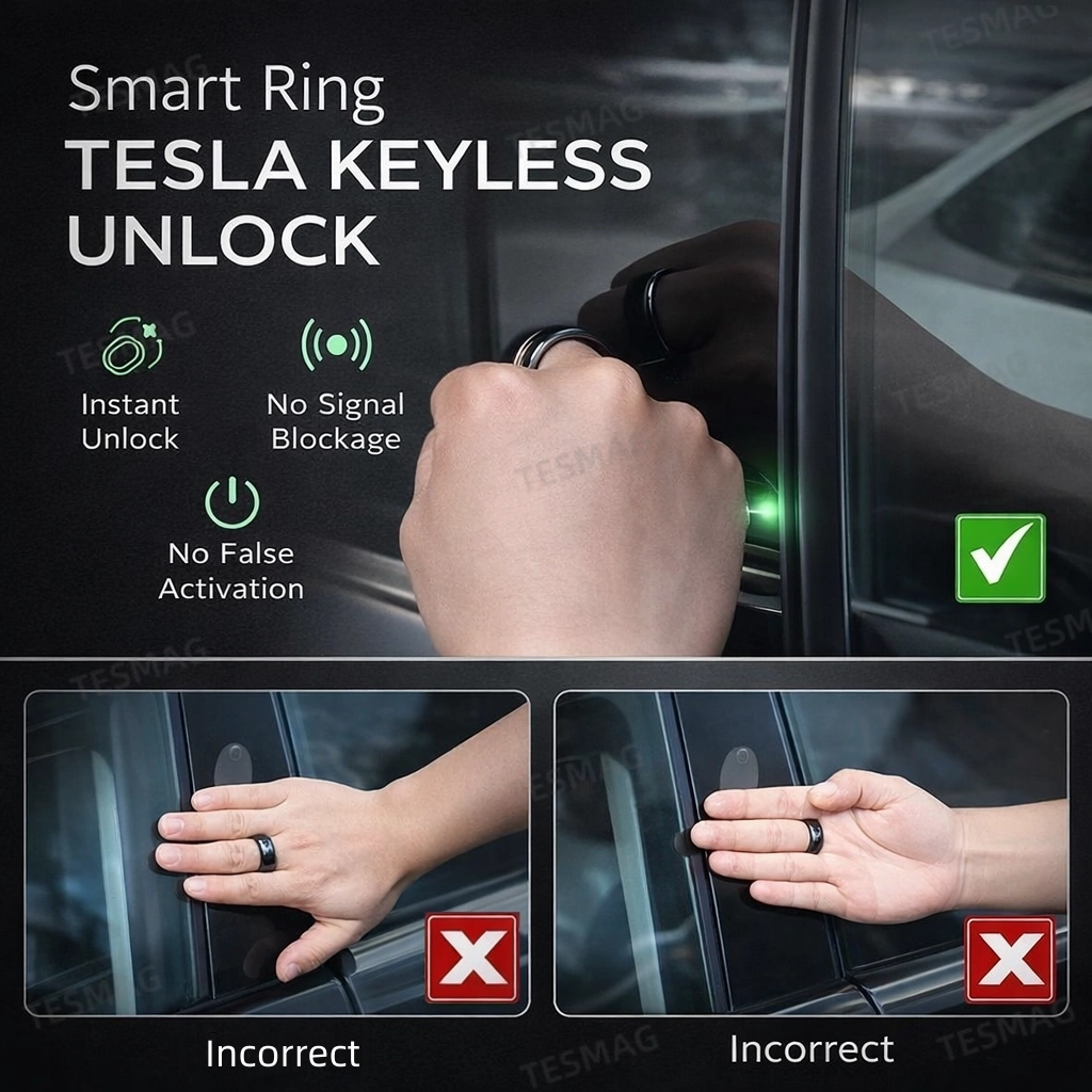 Tesla Smart Ring Key – NFC Keyless Ceramic Key for Model 3 / Highland & Model Y