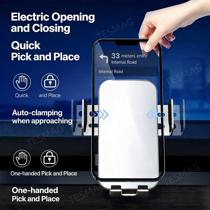 Tesla Car Phone Holder Vent Mount with Solar-Powered Electric Induction for Model 3/Y